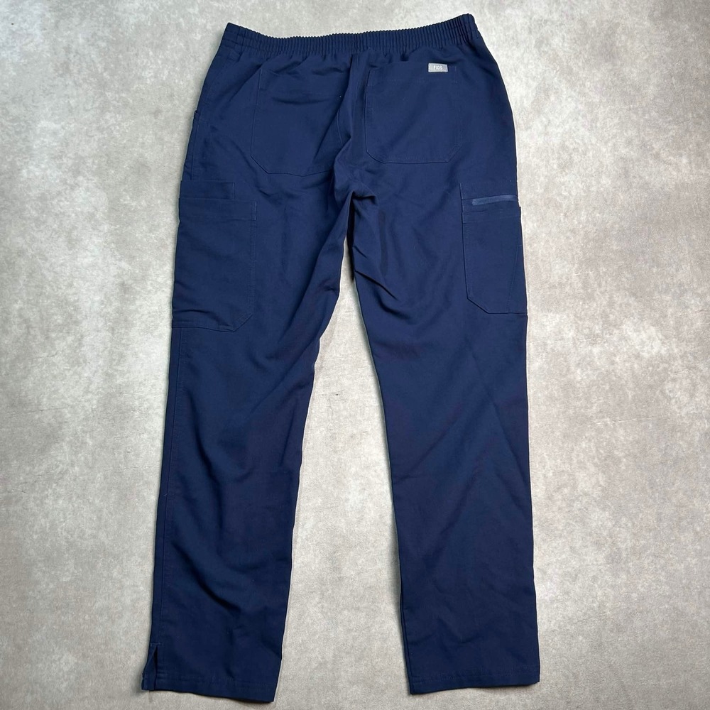 FIGS Navy Blue Technical Cargo Scrub Pants TW2000P Women Small Petite stain* - Picture 2 of 7